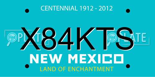 X84KTS New Mexico License Plate