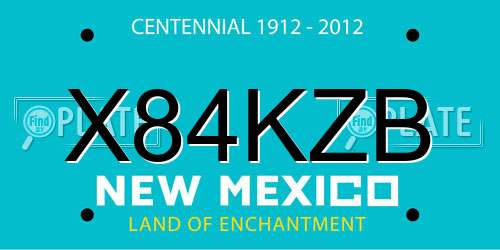X84KZB New Mexico License Plate