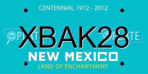 XBAK28 New Mexico License Plate