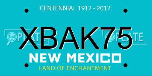 XBAK75 New Mexico License Plate