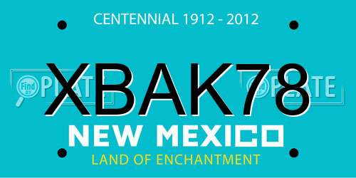 XBAK78 New Mexico License Plate