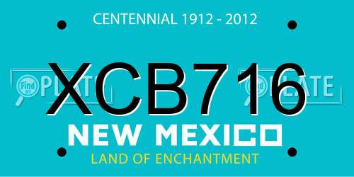 XCB716 New Mexico License Plate