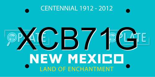 XCB71G New Mexico License Plate