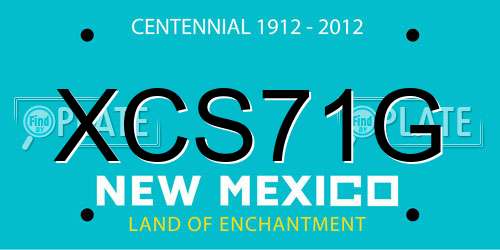 XCS71G New Mexico License Plate