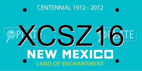 XCSZ16 New Mexico License Plate