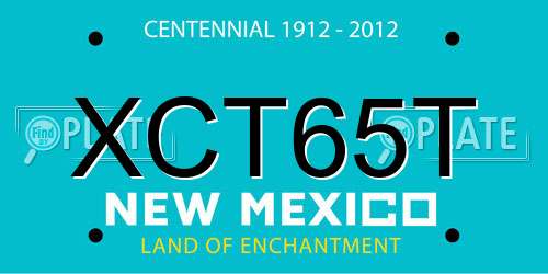 XCT65T New Mexico License Plate
