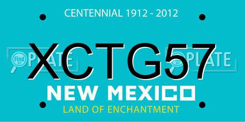 XCTG57 New Mexico License Plate