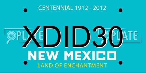 XDID30 New Mexico License Plate