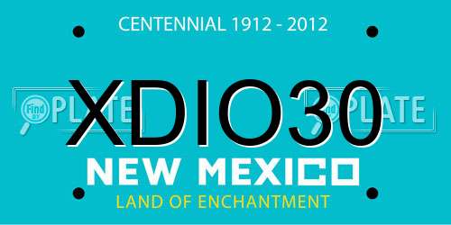 XDIO30 New Mexico License Plate