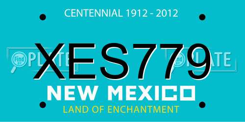 XES779 New Mexico License Plate