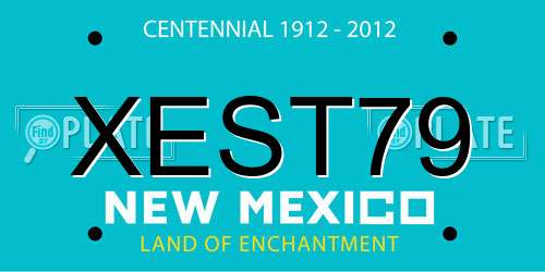 XEST79 New Mexico License Plate