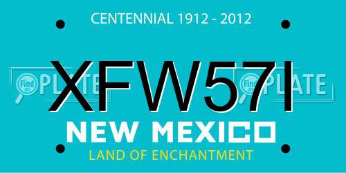 XFW57I New Mexico License Plate