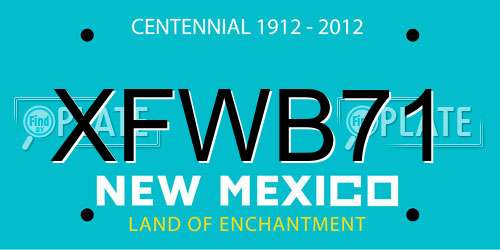 XFWB71 New Mexico License Plate
