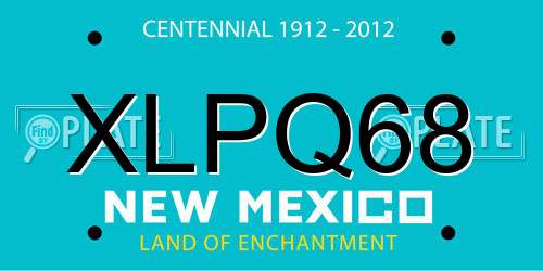XLPQ68 New Mexico License Plate