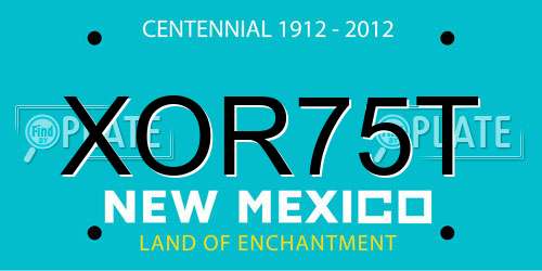 XOR75T New Mexico License Plate
