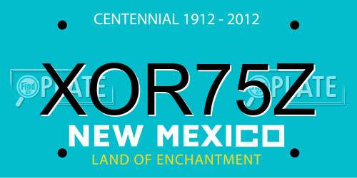 XOR75Z New Mexico License Plate