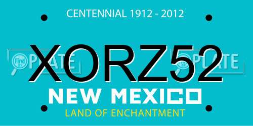XORZ52 New Mexico License Plate