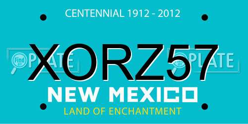 XORZ57 New Mexico License Plate