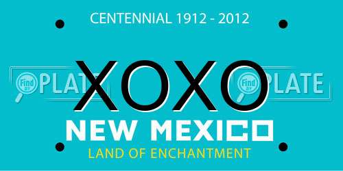 XOXO New Mexico License Plate