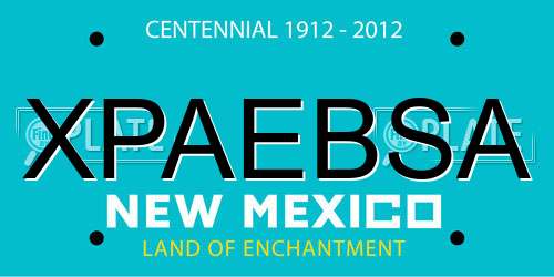 XPAEBSA New Mexico License Plate