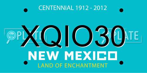 XQIO30 New Mexico License Plate