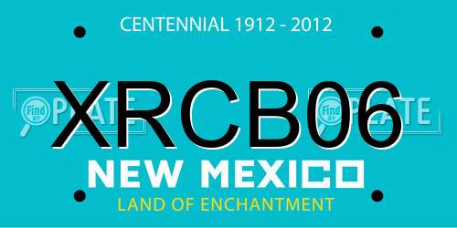 XRCB06 New Mexico License Plate