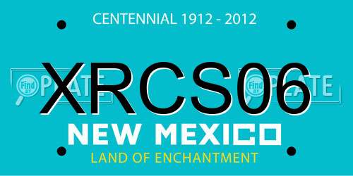 XRCS06 New Mexico License Plate