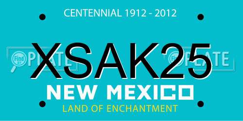 XSAK25 New Mexico License Plate