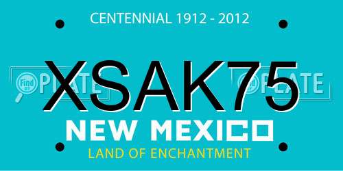 XSAK75 New Mexico License Plate