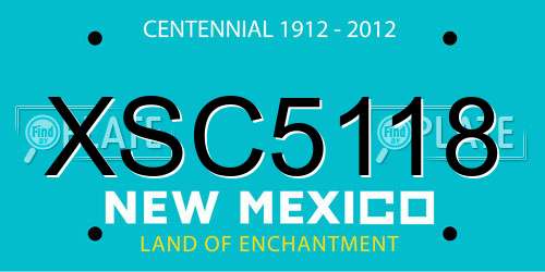 XSC5118 New Mexico License Plate