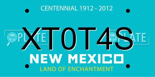 XT0T4S New Mexico License Plate