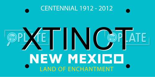 XTINCT New Mexico License Plate