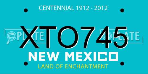 XTO745 New Mexico License Plate
