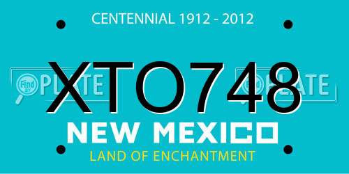 XTO748 New Mexico License Plate
