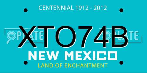 XTO74B New Mexico License Plate