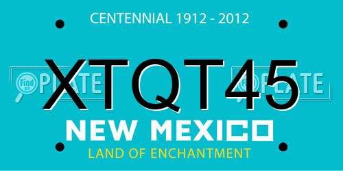 XTQT45 New Mexico License Plate