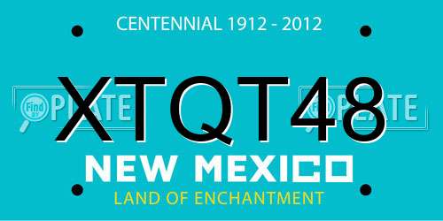 XTQT48 New Mexico License Plate