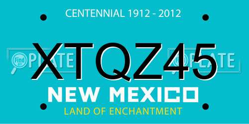 XTQZ45 New Mexico License Plate