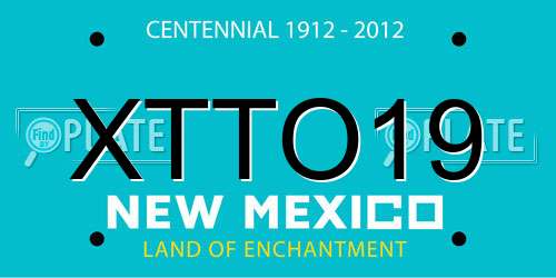 XTTO19 New Mexico License Plate