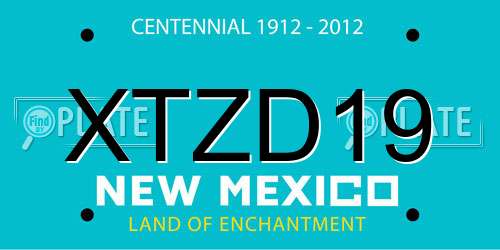 XTZD19 New Mexico License Plate