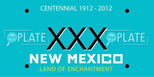 XXX New Mexico License Plate