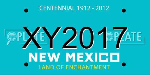 XY2017 New Mexico License Plate