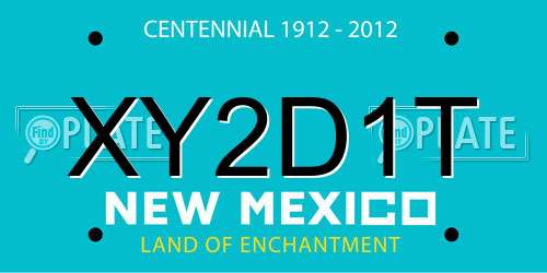 XY2D1T New Mexico License Plate