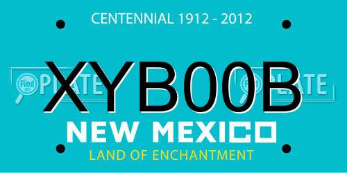 XYB00B New Mexico License Plate