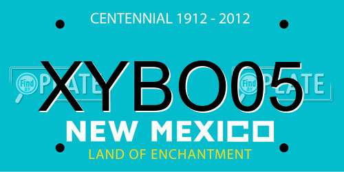 XYBO05 New Mexico License Plate
