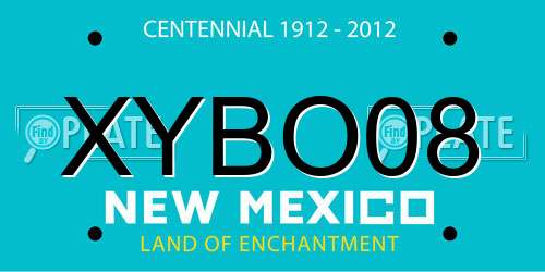 XYBO08 New Mexico License Plate