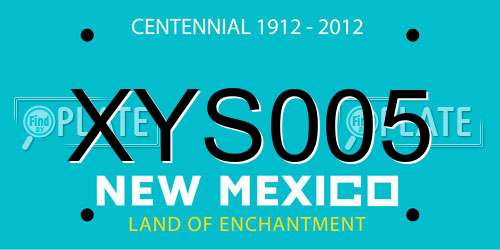XYS005 New Mexico License Plate
