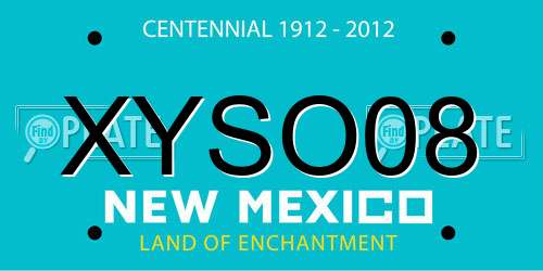 XYSO08 New Mexico License Plate