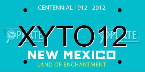 XYTO12 New Mexico License Plate