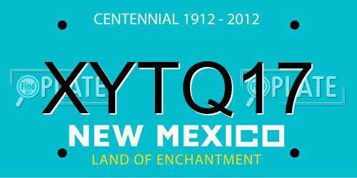 XYTQ17 New Mexico License Plate